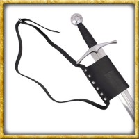 Gürtel aus Leder mit Schwerthalterung - Schwarz